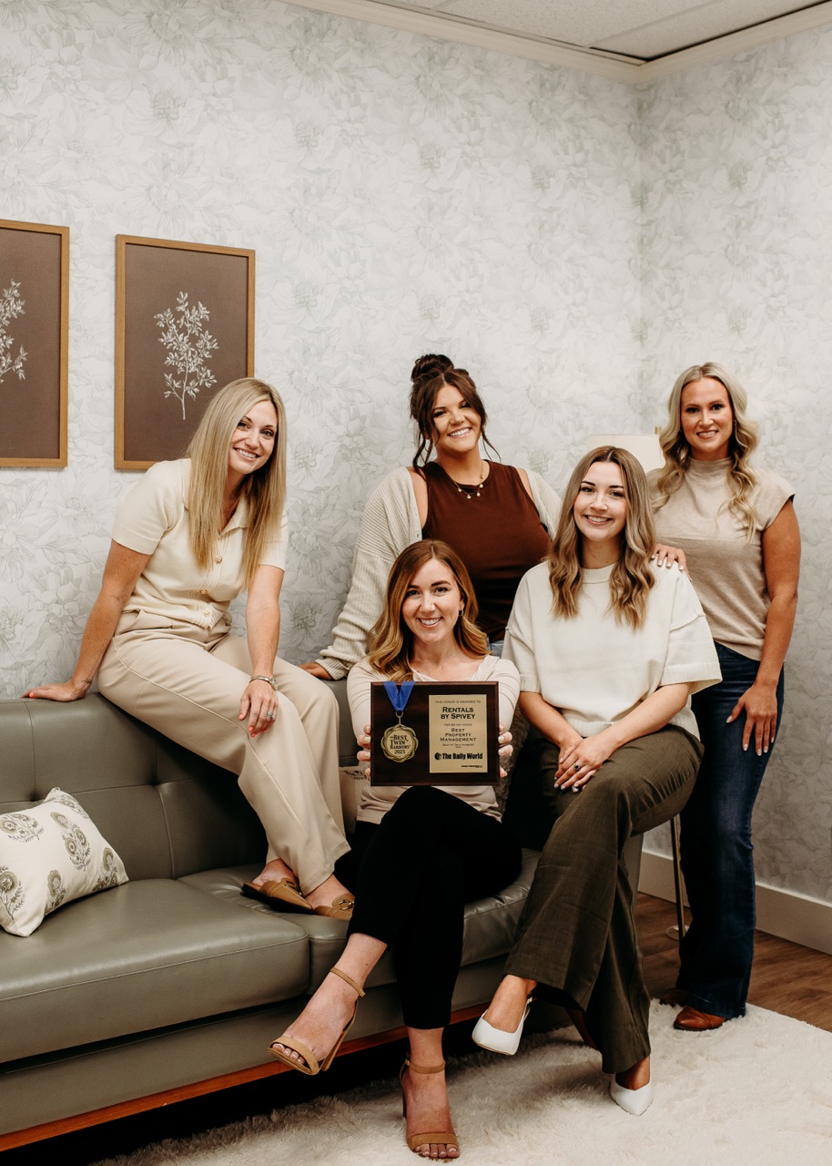 The Rentals by Spivey team with their Best of Twin Harbors award